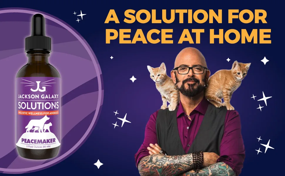 Jackson Galaxy: Peacemaker (2 oz.) - Pet Solution - Promotes Sense of Community - Can Reduce Aggression, Tension, & Jealousy - All-Natural Formula - Reiki Energy - Jackson Galaxy