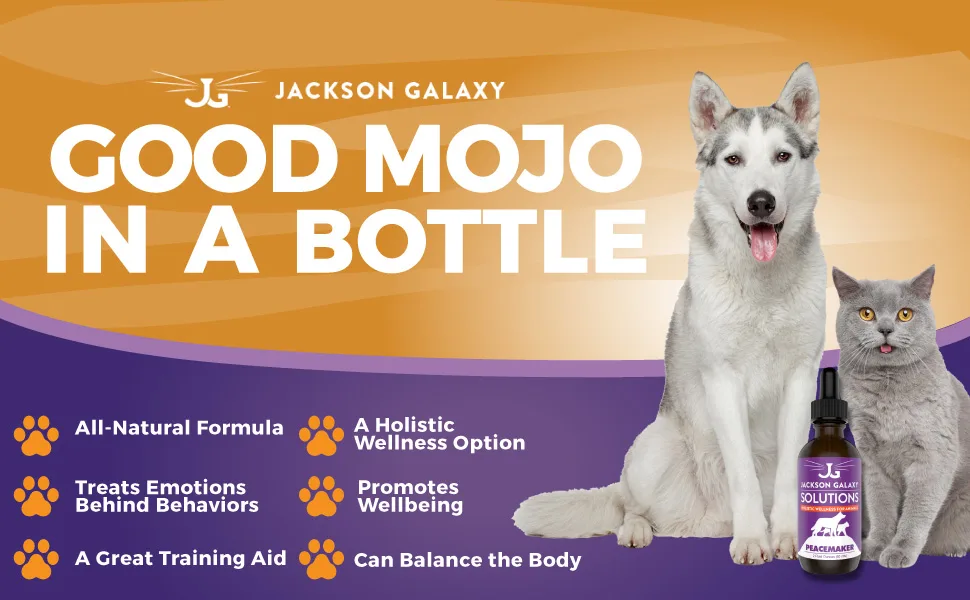 Jackson Galaxy: Peacemaker (2 oz.) - Pet Solution - Promotes Sense of Community - Can Reduce Aggression, Tension, & Jealousy - All-Natural Formula - Reiki Energy - Jackson Galaxy