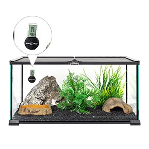 REPTI ZOO 2 Pack Reptile Terrarium Thermometer Hygrometer Digital Display Pet Rearing Box Reptiles Tank Thermometer Hygrometer with Suction Cup - product information 4