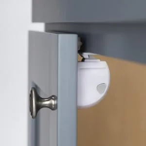 Safety 1st Adhesive Magnetic Lock System, 4 Locks And 1 Key - in use