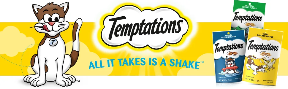 TEMPTATIONS Classic Crunchy and Soft Cat Treats, Seafood Medley, Multiple Sizes 1.9 Pound (Pack of 1) - temptations