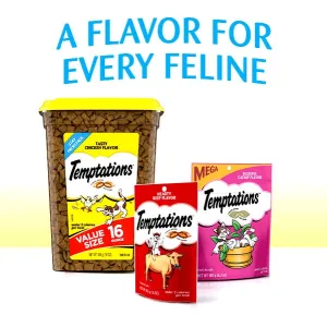 TEMPTATIONS MixUps and Classics Variety Packs, Multiple Flavors Feline Favorites 3 Ounce (Pack of 6) - a flavor for every feline
