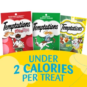 TEMPTATIONS MixUps and Classics Variety Packs, Multiple Flavors Feline Favorites 3 Ounce (Pack of 6) - under 2 calories per treat