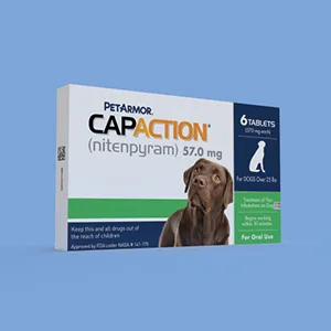 PetArmor Capaction Oral Flea Treatment for Dogs Over 2 lbs, Fast Acting, 6 Tablets Over 25 lbs - capaction nitenpyram