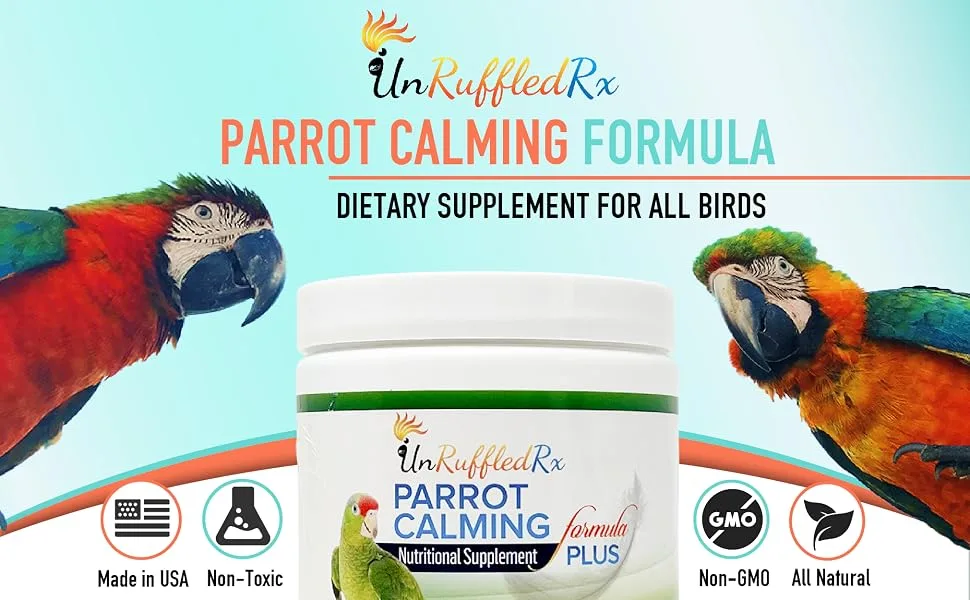 UnRuffledRx Parrot Calming Formula Dietary Supplement for Birds 3 oz. (224 Servings) - product information 8