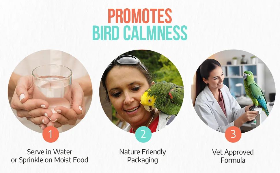 UnRuffledRx Parrot Calming Formula Dietary Supplement for Birds 3 oz. (224 Servings) - Unruffed
