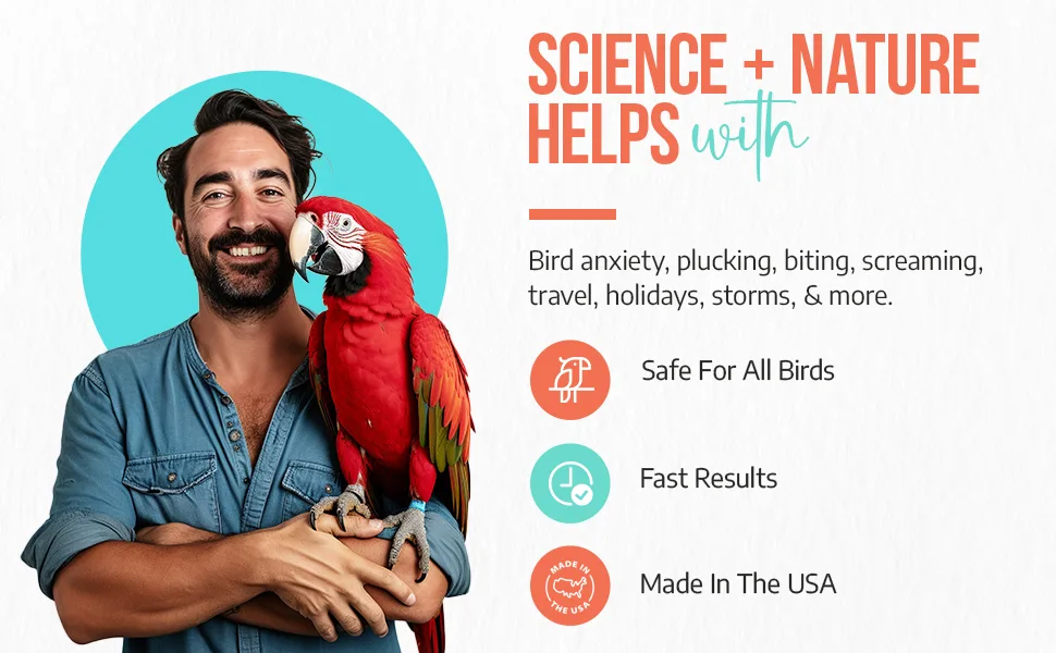 UnRuffledRx Parrot Calming Formula Dietary Supplement for Birds 3 oz. (224 Servings) - Unruffed