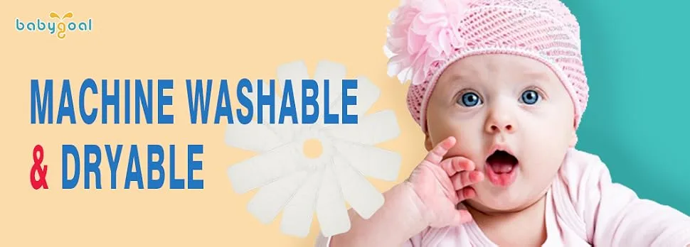 Babygoal Reusable Cloth Diaper Inserts Pack of 12, Absorbent & Breathable Liners, 3-Layer Microfiber Inserts for Cloth Diapers 12T 12pcs 3-layer Microfiber Inserts - product information 5