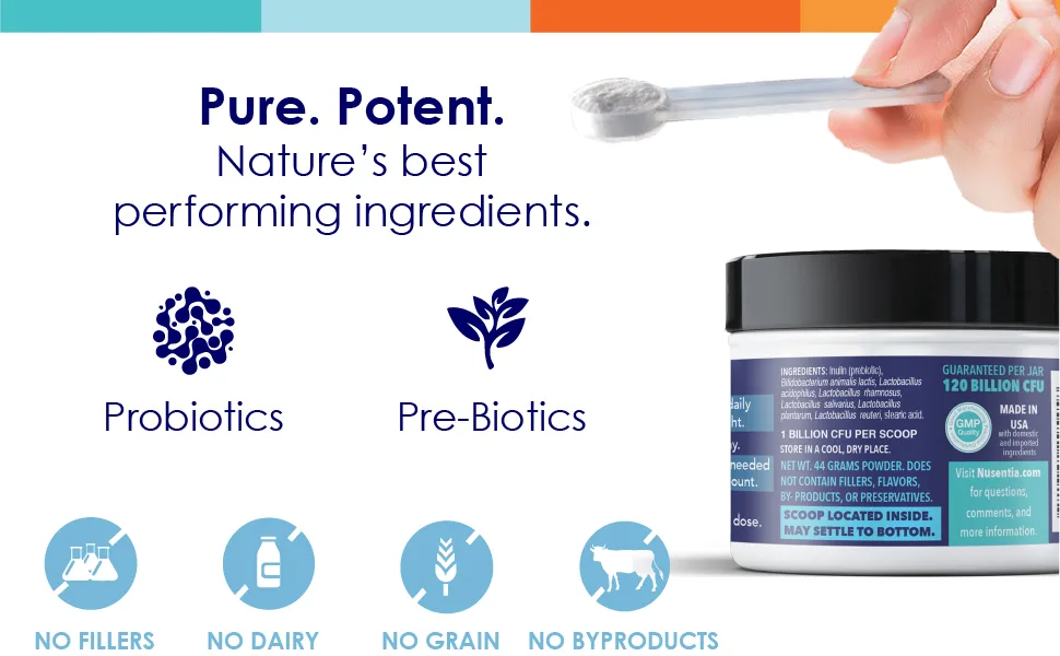 Probiotics for Cats & Dogs - (120 Scoops) Probiotic Miracle - Advanced Formula to Stop Diarrhea, Loose Stool, and Yeast. - probiotic ingredients prebiotics