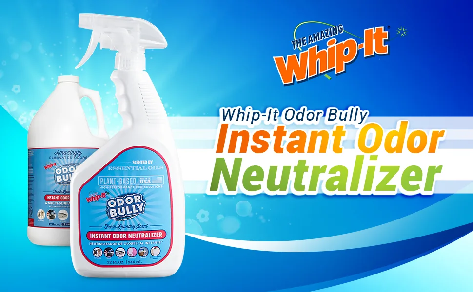 Whip-It Odor Bully Instant Odor Neutralizer Spray - Stain Remover and Odor Eliminator for Home and Car in One - 32oz - product information 1