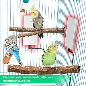 briidea Bird Warmer for Cage, Bird Heater to Snuggle up for African Grey, Parakeets, Parrots, Small Birds, USB 5V - product information 2