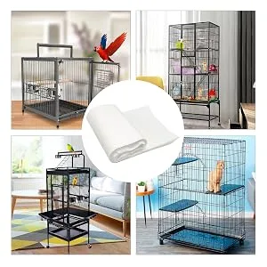 Vkinman Bird Cage Paper Liners Non-Woven Bird Nesting Box Pads, 100 Sheets Square - Non-Woven Bird Nesting Box Pads