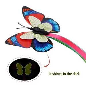 Flurff Cat Toys, Interactive Cat Toy Butterfly Funny Exercise Electric Flutter Rotating Kitten Toys, Cat Teaser with Replacement White - product information 3