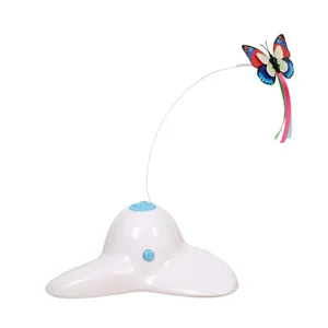 Flurff Cat Toys, Interactive Cat Toy Butterfly Funny Exercise Electric Flutter Rotating Kitten Toys, Cat Teaser with Replacement White - product information 4