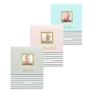 Pearhead Hello Beautiful First 5 Years Baby Memory Book with Photo Insert, Perfect Baby Keepsake, Pink, 1 Count (Pack of 1) Hello Beautiful, Pink - product information 2