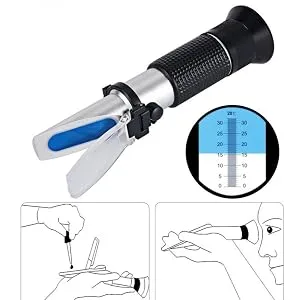 Ade Advanced Optics Dual Scale 1.0 to 1.070 S.G. Salinity Refractometer for Aquarium & Seawater - product information 7