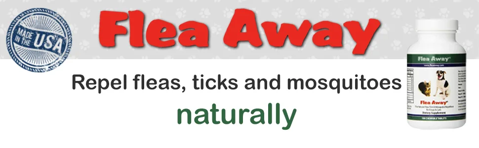 Flea Away All Natural Flea, Tick, and Mosquito Repellent for Dogs and Cats, 100 Chewable Tablets 1 Single - flea repellent
