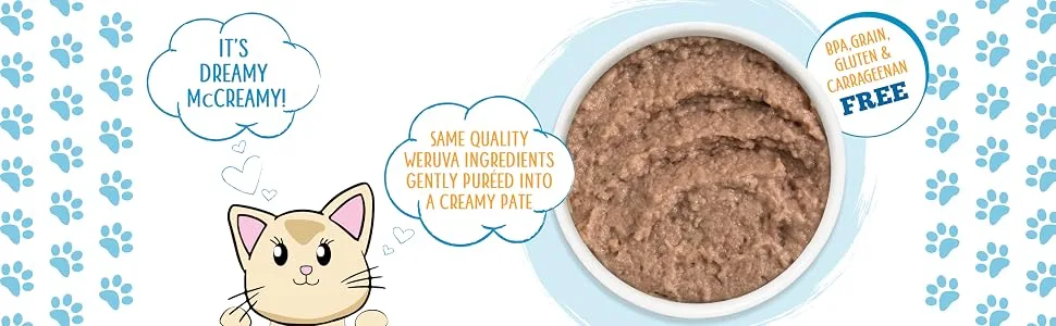 Weruva Slide N' Serve Pat Wet Cat Food, Jeopurrdy Licious Chicken Dinner, 2.8Oz Pouch (Pack Of 12) - Same quality weruva ingredients gently pureed into a creamy pate
