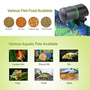 Ycozy Automatic Fish Feeder Rechargeable with USB Cable Moisture-Proof Intelligent Electric Fish/Turtle Feeder for Aquarium & Fish Tank Intelligent Timer Fish Food Dispenser | Navi-EVS - product information 3