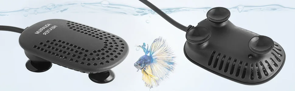 HITOP 50W 100W Mini Adjustable Aquarium Heater: Digital Fish Tank Heater with Protective Cover and Controller for 5-30Gallon 100W(10-30Gal) - aquarium heater