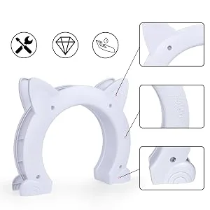 Miyabing Cat Door Interior Door, Pet Door Gate Hole Pass Through for Dogs Kitty Kittens, Easy to Install White - product information 4