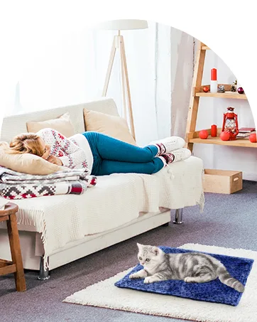 Marunda Self-Warming Cat Bed ,Super Soft Dog Bed Crate Bed Blanket, Self Heating Cat Pad, Thermal Cat and Dog Warming Bed Mat. Self-Warming S - 22" * 15" - product information 3