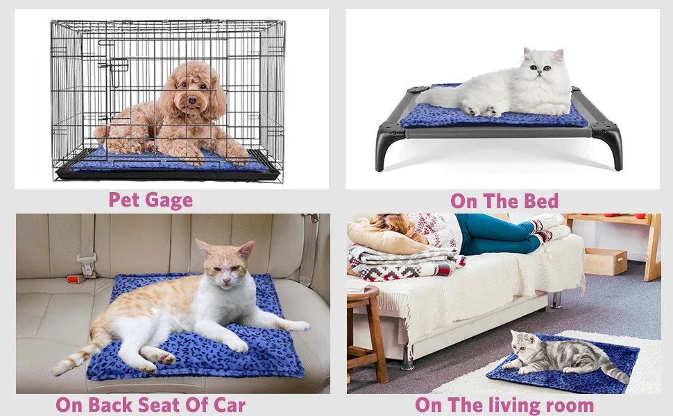 Marunda Self-Warming Cat Bed ,Super Soft Dog Bed Crate Bed Blanket, Self Heating Cat Pad, Thermal Cat and Dog Warming Bed Mat. Self-Warming S - 22" * 15" - THERMAL cat mat