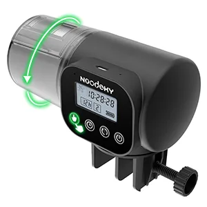Noodoky Automatic Fish Feeder, Easy Setup Auto Fish Food Dispenser with USB Cable, Timed Feeder for Aquarium, Small Fish Turtle Tank, Auto Feeding on Vacation or Holidays - fish feeder