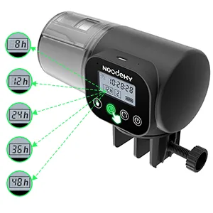 Noodoky Automatic Fish Feeder, Easy Setup Auto Fish Food Dispenser with USB Cable, Timed Feeder for Aquarium, Small Fish Turtle Tank, Auto Feeding on Vacation or Holidays - fish feeder