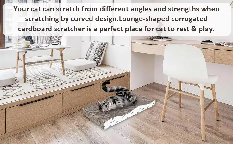 OIMIWI Cat Scratcher 2/4 PCS Pad, Cardboard with Premium Reversible Scratch Textures Design Wide Durable Scratching Pad 2 pcs - cat scratching pad