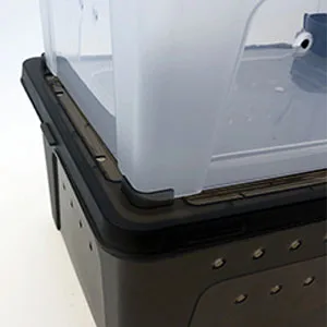 kathson Reptile Feeding Box Small Snake Breeding Container Transparent Portable Hatching Incubation Box Mini Pet House for Lizard Tarantula Spider Frog Scorpion (Black) - product information 6