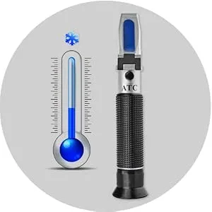 Professional Automatic Temperature Compensation Salinity Refractometer for Aquariums, Marine Monitoring, Saltwater Testing.Dual Sacle: 0-100ppt & 1.000-1.070 Specific Gravity - product information 3