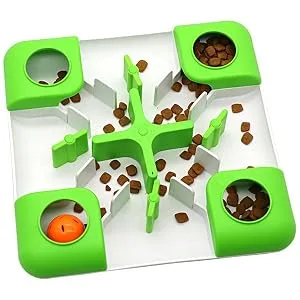 AQluming Cat Puzzle Feeder Cat Treat Toy - Cat Slow Feeder Food Dispenser Green - Why Choose Our Interactive Puzzle Slow Feeder Cat Toy?