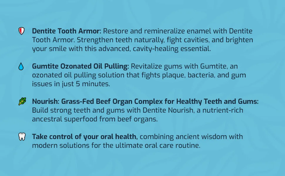 Medicinal Foods Original Dentite Cavity Healing Tooth Armor Liquid Clinically Strengthen Enamel with Remineralization Drops Hydroxyapatite - 2 Oz - Medicinal Foods