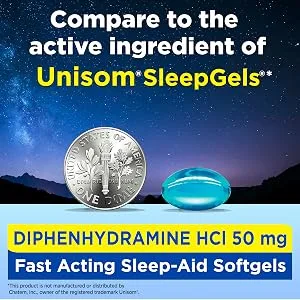 RIGHT REMEDIES Nighttime Sleep Aid - 150 Softgels - Sleep Aid Comparison Image Unisom 300 x 300