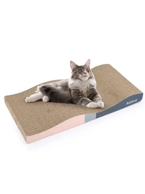 Adolug Cat Scratch Pad, Cat Scratcher Cardboard with Premium Reversible Scratch Textures Design, Corrugated and Zero Odor Cat Scratcher with Catinp and Mini Toy 3PCS - product information 2