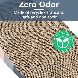 Adolug Cat Scratch Pad, Cat Scratcher Cardboard with Premium Reversible Scratch Textures Design, Corrugated and Zero Odor Cat Scratcher with Catinp and Mini Toy 3PCS - product information 8