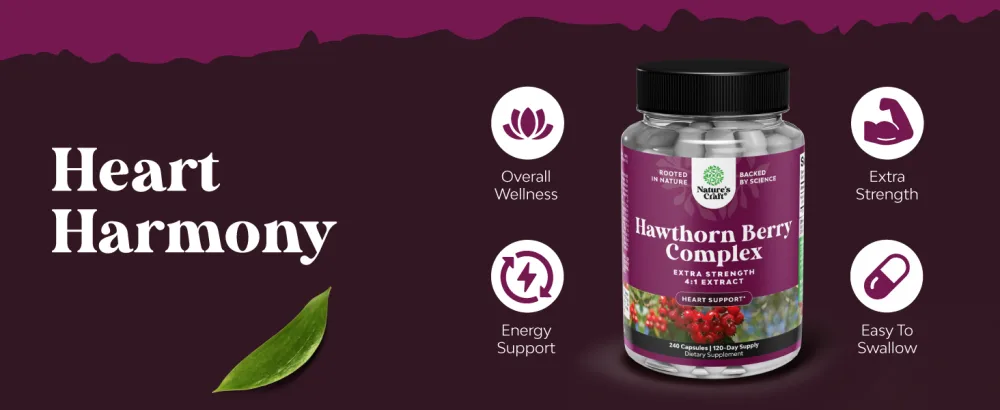 Natures Craft High Strength Hawthorn Berry Complex Extract 4:1 - 240 Capsules - benefit