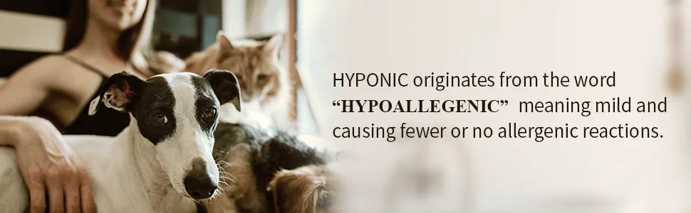 HYPONIC Hypoallergenic Premium Shampoo for All Cats ( Scented / Unscented ) - Cat Shampoo for Dry Skin, Dandruff, Allergy Unscented (10.14 oz) - HYPOALLERGENIC_meaning