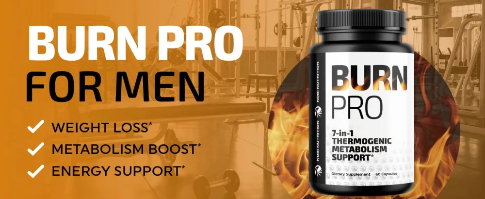 Nobi Nutrition Burn Pro 7-in-1 Thermogenic Metabolism Booster - 60 Capsules - burn