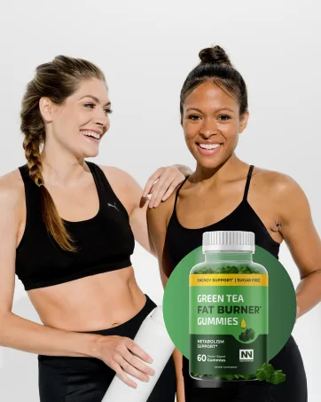 Nobi Nutrition Burn Pro 7-in-1 Thermogenic Metabolism Booster - 60 Capsules - green tea