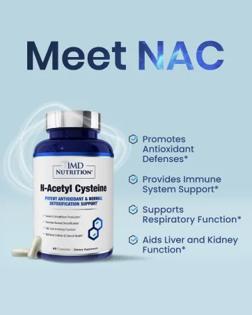 1MD Nutrition GutMD L-Glutamine and Prebiotic - Pack of 2 - 90 Capsules - nac breathe