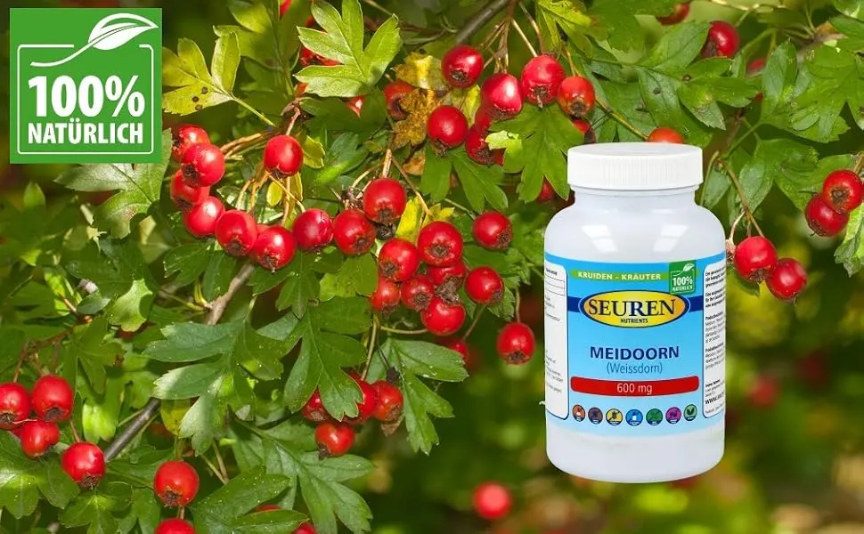Seuren Nutrients Hawthorn 600 mg - 100 Capsules - Hawthorn