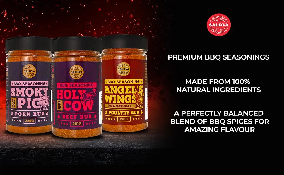 SALDVA Universal BBQ Seasoning All Purpose - Ultimate Rub - 230g - bbq rubs