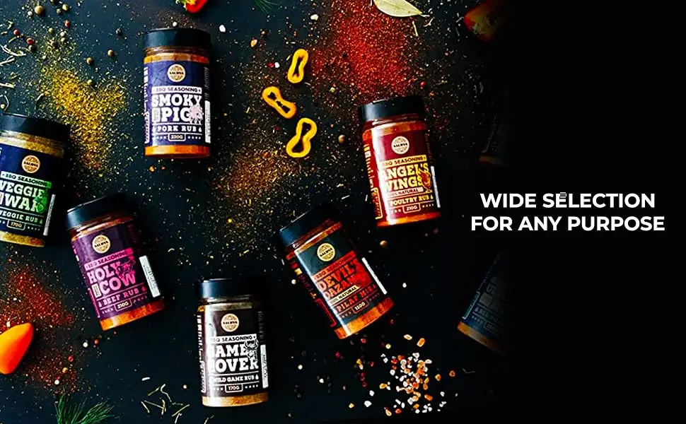 SALDVA Universal BBQ Seasoning All Purpose - Ultimate Rub - 230g - BBQ rubs