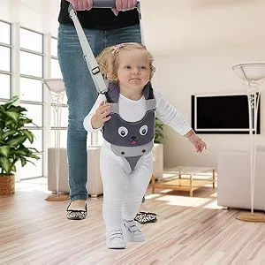 IULONEE Baby Walker, Handheld Kids Toddler Walking Harness Helper Assistant Protective Belt Child Activity Walker Adjustable Standing Up Walking Learning Helper for Toddler 7-24 Month (Pink) - no more bending down