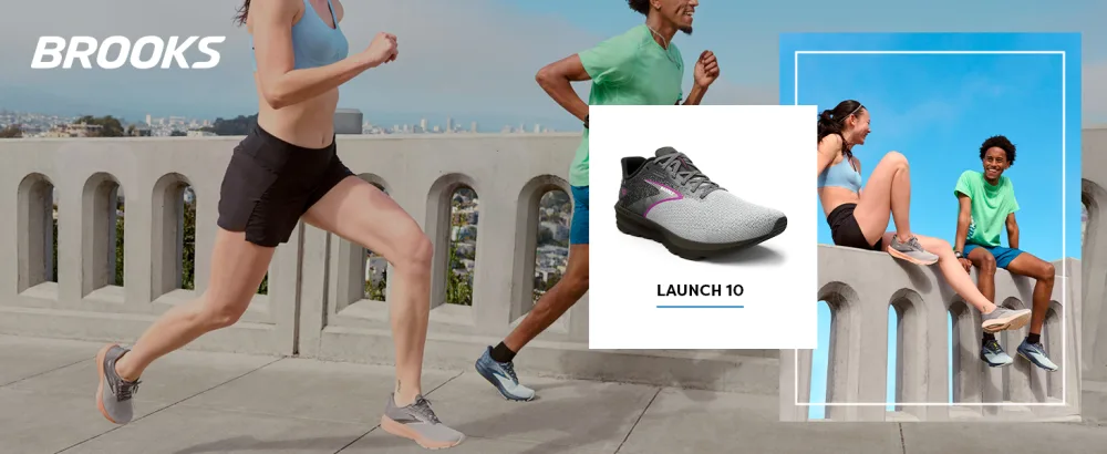 Brooks Women’s Launch 10 Neutral Running Shoe - Grey/Crystal Grey/Pale Peach - Size 8.5 - brooks launch 10
