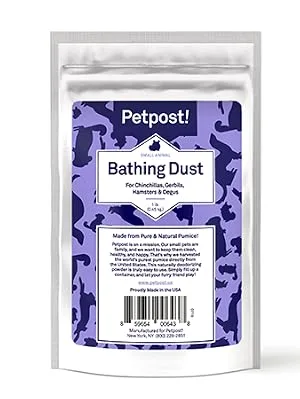 Petpost | Chinchilla Bath Dust for Small Animals - Natural, Pure Cleansing Pumice Sand for Cleaning Degus, Hamsters, & Gerbil 2.5 lb. - small animal bathing dust for chinchillas gerbils hamster