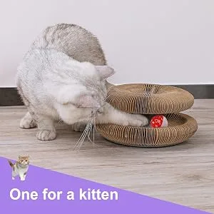 PetHse Magic Organ Cat Scratching Board, Interactive Scratch Pad Cat Toy with Toy Bell Ball - Niuniu