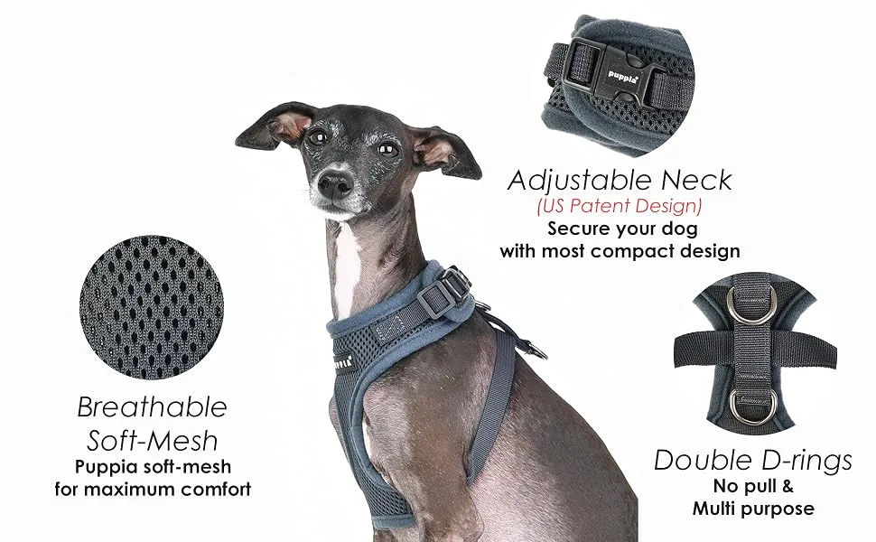 Puppia RiteFit Harness Medium Red - product information 2
